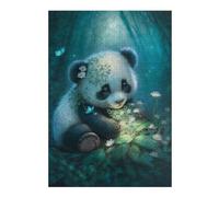 Hard Jigsaw Puzzle for Adults 38x26cm/1000pcs Panda in Enchanted Forest Adult Jigsaw Brain Teaser Game Hand Speed Race Great Gift for Gaming 38x26cm/1000pcs