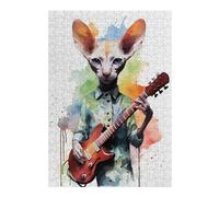 Hard Jigsaw Puzzle for Adults 38x26cm/1000pcs Peterbald Cat Teenagers Puzzles DIY Toys Difficult Hard Great Gift for Gaming 38x26cm/1000pcs
