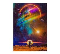 Hard Jigsaw Puzzle for Adults 38x26cm/1000pcs Space Astronaut Rainbow Planet Puzzle for Adults Anti-Stress Toys Birthday Present Gifts for Friends And Family 38x26cm/1000pcs