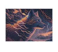 Hard Jigsaw Puzzle for Adults 38x26cm/1000pcs Thundering Wolf Majesty -6 Jigsaws for Adults Family Game A Work of Art Challenging To Complete 38x26cm/1000pcs