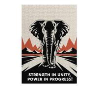 Hard Jigsaw Puzzle for Adults 38x26cm/1000pcs Unity Elephant March Jigsaw Puzzle Toy Wall Decor Pattern Assembly Great Gift for Gaming 38x26cm/1000pcs