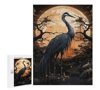 Hard Jigsaw Puzzle for Adults 500 PCS Ancient Black Stork Puzzle for Adults Relax Games Difficult Challenge Challenging To Complete 500 PCS