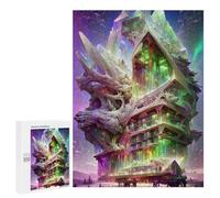 Hard Jigsaw Puzzle for Adults 500 PCS Crystal Fantasy Tower Puzzle for Adults Relax Games Difficult Challenge Challenging To Complete 500 PCS