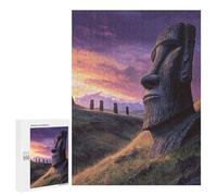 Hard Jigsaw Puzzle for Adults 500 PCS Easter Island Statues Sunset Puzzles for Teenagers But Fun And Humorous Challenging To Complete Stress Reduction Gifts 500 PCS