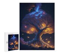 Hard Jigsaw Puzzle for Adults 500 PCS Enchanted Glowing Tree -1 Puzzle for Adults Relax Games Difficult Challenge Challenging To Complete 500 PCS