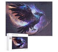 Hard Jigsaw Puzzle for Adults 500 PCS Enchanted Raven A Mystical Flight Adult Puzzles Family Game For Family Fun Great Gift for Gaming 500 PCS