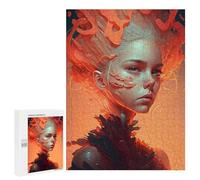 Hard Jigsaw Puzzle for Adults 500 PCS Flame of Passion Artistic Portrait -1 Puzzle for Adults Brain Teaser Game Birthday Present Birthday Present, Gifts, 500 PCS
