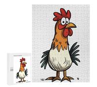 Hard Jigsaw Puzzle for Adults 500 PCS Funny Chicken Puzzle for Adults Brain Teaser Game Birthday Present Birthday Present, Gifts, 500 PCS