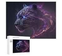 Hard Jigsaw Puzzle for Adults 500 PCS Galactic Leopard Cosmic Fusion -1 Adult Puzzles Family Game For Family Fun Great Gift for Gaming 500 PCS