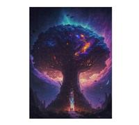 Hard Jigsaw Puzzle for Adults 500 PCS Galactic Tree of Life -4 Jigsaws for Adults Hands-on Game A Work of Art Great Gift for Gaming 500 PCS
