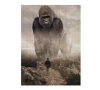 Hard Jigsaw Puzzle for Adults 500 PCS Giant Gorilla Vs Man Adult Puzzles Anti-Stress Toys Difficult Hard Great Gift for Gaming 500 PCS