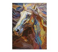 Hard Jigsaw Puzzle for Adults 500 PCS Horse Vintage 3d Jigsaws for Adults Hands-on Game A Work of Art Great Gift for Gaming 500 PCS