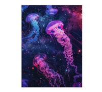 Hard Jigsaw Puzzle for Adults 500 PCS Jellyfish on Space Jigsaws for Adults Hands-on Game A Work of Art Great Gift for Gaming 500 PCS