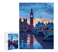 Hard Jigsaw Puzzle for Adults 500 PCS London Big Ben Pixel Art Puzzle for Adults Relax Games Difficult Challenge Challenging To Complete 500 PCS