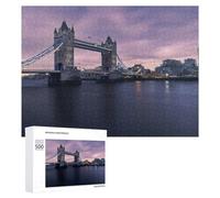 Hard Jigsaw Puzzle for Adults 500 PCS London's Tower Bridge at Twilight Adult Puzzles Family Game For Family Fun Great Gift for Gaming 500 PCS