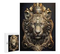 Hard Jigsaw Puzzle for Adults 500 PCS Majestic Monarch Tiger Jigsaws for Adults Fun Games Home Decoration Educational Challenge 500 PCS