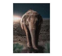 Hard Jigsaw Puzzle for Adults 500 PCS Midnight Elephant Jigsaws for Adults Hands-on Game A Work of Art Great Gift for Gaming 500 PCS