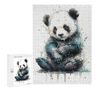 Hard Jigsaw Puzzle for Adults 500 PCS Panda Watercolor Puzzle for Adults Relax Games Difficult Challenge Challenging To Complete 500 PCS