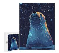 Hard Jigsaw Puzzle for Adults 500 PCS Retro Cute Seal Pixel Art Puzzle for Adults Relax Games Difficult Challenge Challenging To Complete 500 PCS