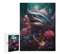 Hard Jigsaw Puzzle for Adults 500 PCS Shark Fish Ethereal Puzzle for Adults Relax Games Difficult Challenge Challenging To Complete 500 PCS