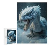Hard Jigsaw Puzzle for Adults 500 PCS Snow Dragon in Winter Wonderland Puzzle for Adults Relax Games Difficult Challenge Challenging To Complete 500 PCS