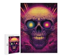 Hard Jigsaw Puzzle for Adults 500 PCS Spooky Skulls Halloween Decorations Puzzles for Teenagers But Fun And Humorous Challenging To Complete Stress Reduction Gifts 500 PCS