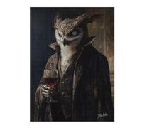 Hard Jigsaw Puzzle for Adults 500 PCS The Old Blind Owl Seer Jigsaws for Adults Hands-on Game A Work of Art Great Gift for Gaming 500 PCS