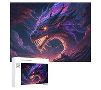 Hard Jigsaw Puzzle for Adults 500 PCS Thunder Dragon Fantasy Artwork -1 Puzzle for Adults Brain Teaser Game Birthday Present Birthday Present, Gifts, 500 PCS