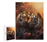 Hard Jigsaw Puzzle for Adults 500 PCS Tigers Romantic Love Peace Puzzle for Adults Relax Games Difficult Challenge Challenging To Complete 500 PCS