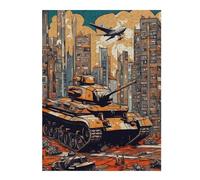 Hard Jigsaw Puzzle for Adults 500 PCS War Tank Jigsaws for Adults Hands-on Game A Work of Art Great Gift for Gaming 500 PCS