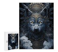 Hard Jigsaw Puzzle for Adults 500 PCS Wolf Warrior Crown Art Print Puzzles for Teenagers But Fun And Humorous Challenging To Complete Stress Reduction Gifts 500 PCS