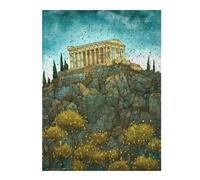 Hard Jigsaw Puzzle for Adults 52x38cm/1000pcs Acropolis Athens Abstract Jigsaw Puzzle Toy Wall Decor Pattern Assembly Great Gift for Gaming 52x38cm/1000pcs