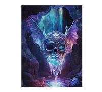 Hard Jigsaw Puzzle for Adults 52x38cm/1000pcs Crystal Bat Skull Teenagers Puzzles DIY Toys Difficult Hard Great Gift for Gaming 52x38cm/1000pcs