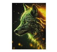 Hard Jigsaw Puzzle for Adults 52x38cm/1000pcs Electric White Wolf Jigsaw Puzzle Toy Wall Decor Pattern Assembly Great Gift for Gaming 52x38cm/1000pcs