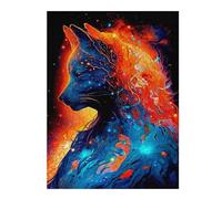 Hard Jigsaw Puzzle for Adults 52x38cm/1000pcs Flame And Shadow Wolf Art Puzzle for Adults Anti-Stress Toys Birthday Present Gifts for Friends And Family 52x38cm/1000pcs