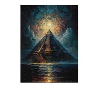 Hard Jigsaw Puzzle for Adults 52x38cm/1000pcs Maya Pyramid in Desert Puzzles for Adults Brain Teaser Game Wall Art Birthday Present, Gifts, 52x38cm/1000pcs