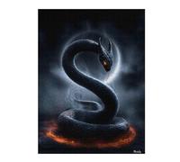 Hard Jigsaw Puzzle for Adults 52x38cm/1000pcs Serpent of The Veil - Flamebound Lunar Coil Jigsaw Puzzle Toy Wall Decor Pattern Assembly Great Gift for Gaming 52x38cm/1000pcs