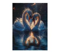 Hard Jigsaw Puzzle for Adults 52x38cm/1000pcs Sunset Swan Love Jigsaw Puzzle Toy Wall Decor Pattern Assembly Great Gift for Gaming 52x38cm/1000pcs