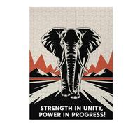Hard Jigsaw Puzzle for Adults 52x38cm/1000pcs Unity Elephant March Jigsaw Puzzle Toy Wall Decor Pattern Assembly Great Gift for Gaming 52x38cm/1000pcs