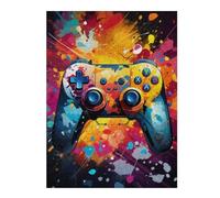 Hard Jigsaw Puzzle for Adults 52x38cm/1000pcs Vibrant Gaming Controller Artwork -132 Puzzles for Adults Toy Wall Decor Hand Speed Race Educational Challenge 52x38cm/1000pcs