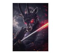 Hard Jigsaw Puzzle for Adults 52x38cm/1000pcs Zebra Samurai Warrior Animal Jigsaws for Adults Family Game A Work of Art Challenging To Complete 52x38cm/1000pcs