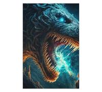 Hard Jigsaw Puzzle for Adults 75x50cm/1000pcs Dragon's Breath of Fire Puzzles for Adults Toy Wall Decor Hand Speed Race Educational Challenge 75x50cm/1000pcs