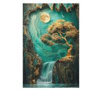 Hard Jigsaw Puzzle for Adults 75x50cm/1000pcs Golden Tree In The Cave Puzzles for Adults Brain Teaser Game Wall Art Birthday Present, Gifts, 75x50cm/1000pcs