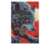 Hard Jigsaw Puzzle for Adults 75x50cm/1000pcs Horror Wolf Vintage Adult Jigsaw Brain Teaser Game Hand Speed Race Great Gift for Gaming 75x50cm/1000pcs