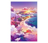 Hard Jigsaw Puzzle for Adults 75x50cm/1000pcs Island in The Sky -6 Puzzles for Adults Toy Wall Decor Hand Speed Race Educational Challenge 75x50cm/1000pcs