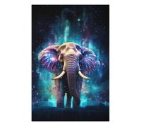 Hard Jigsaw Puzzle for Adults 75x50cm/1000pcs Neon Elephant Nebulae Puzzles for Adults Brain Teaser Game Wall Art Birthday Present, Gifts, 75x50cm/1000pcs