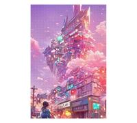 Hard Jigsaw Puzzle for Adults 75x50cm/1000pcs Neon Skyscraper Dreamscape Puzzles for Adults Toy Wall Decor Hand Speed Race Educational Challenge 75x50cm/1000pcs