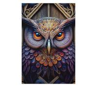 Hard Jigsaw Puzzle for Adults 75x50cm/1000pcs Ornate Owl Artwork -1 Puzzles for Adults Toy Wall Decor Hand Speed Race Educational Challenge 75x50cm/1000pcs