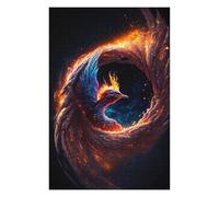 Hard Jigsaw Puzzle for Adults 75x50cm/1000pcs Phoenix Rising Fire And Flame Artwork Puzzle for Adults Anti-Stress Toys Birthday Present Gifts for Friends And Family 75x50cm/1000pcs