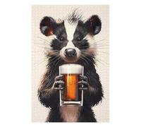 Hard Jigsaw Puzzle for Adults 75x50cm/1000pcs Skunk Beer Jigsaw Puzzle Toy Wall Decor Pattern Assembly Great Gift for Gaming 75x50cm/1000pcs